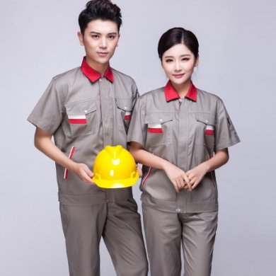 夏季純棉工作服套裝，純棉工作服款式圖片