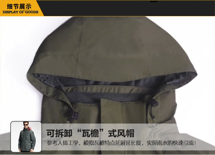 北方沖鋒衣細節展示