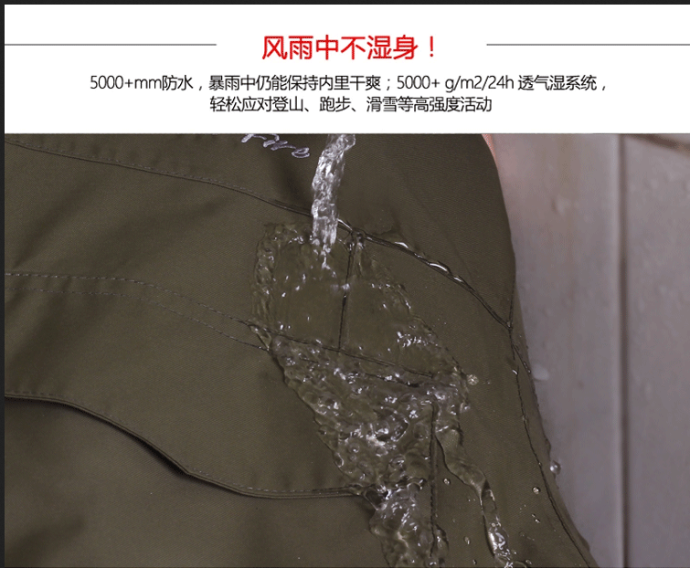 北方沖鋒衣細節展示