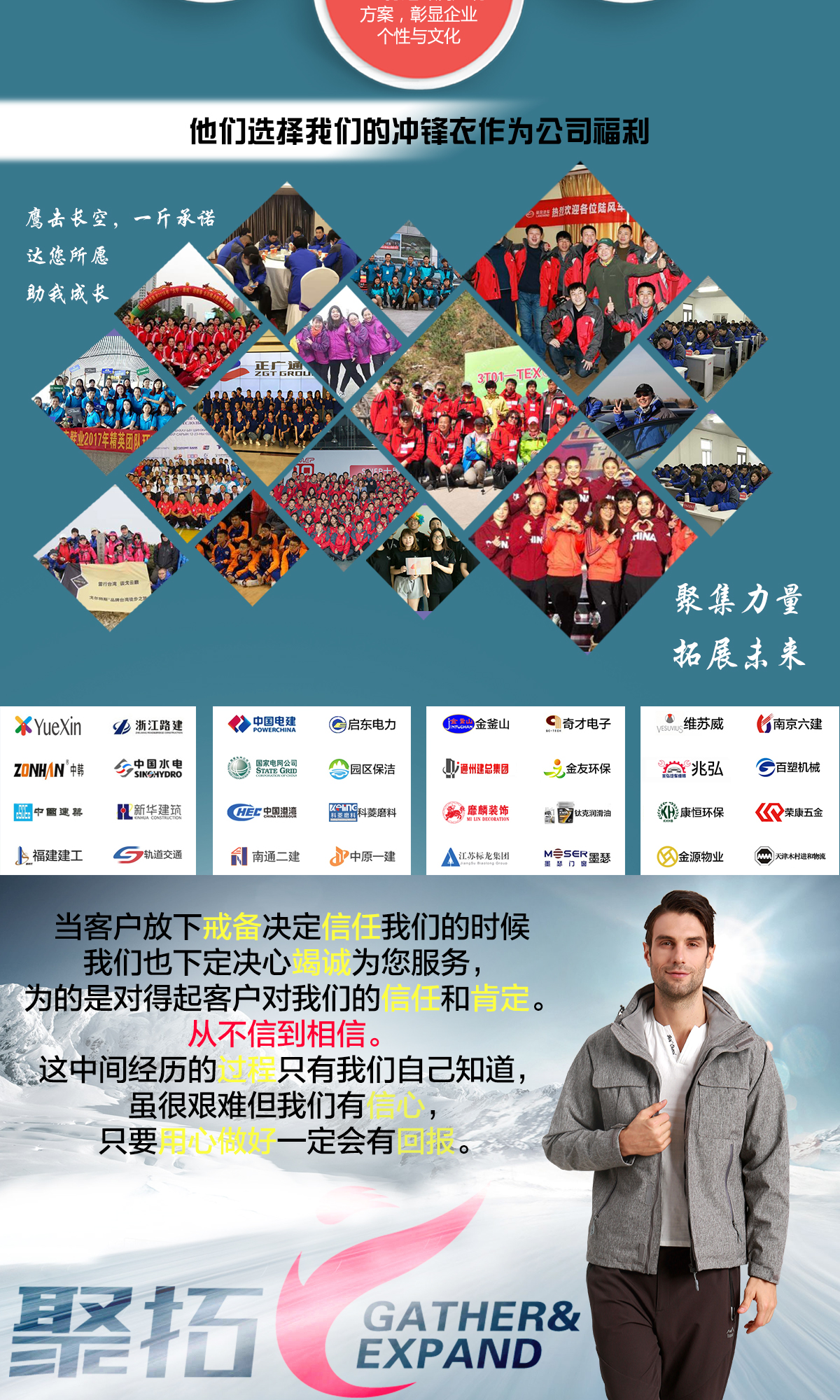 常州沖鋒衣廠家合作企業