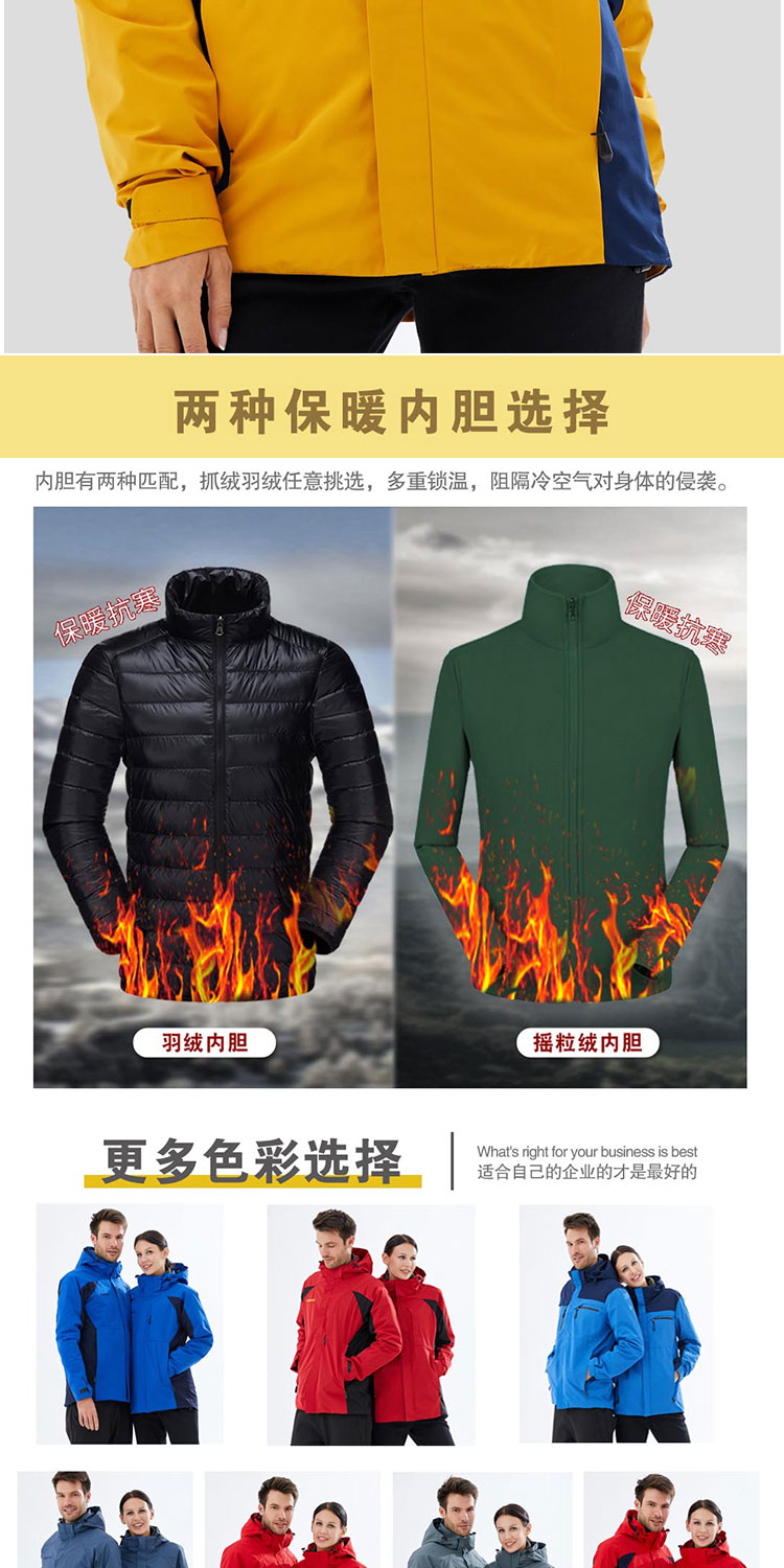 沖鋒衣兩種內膽