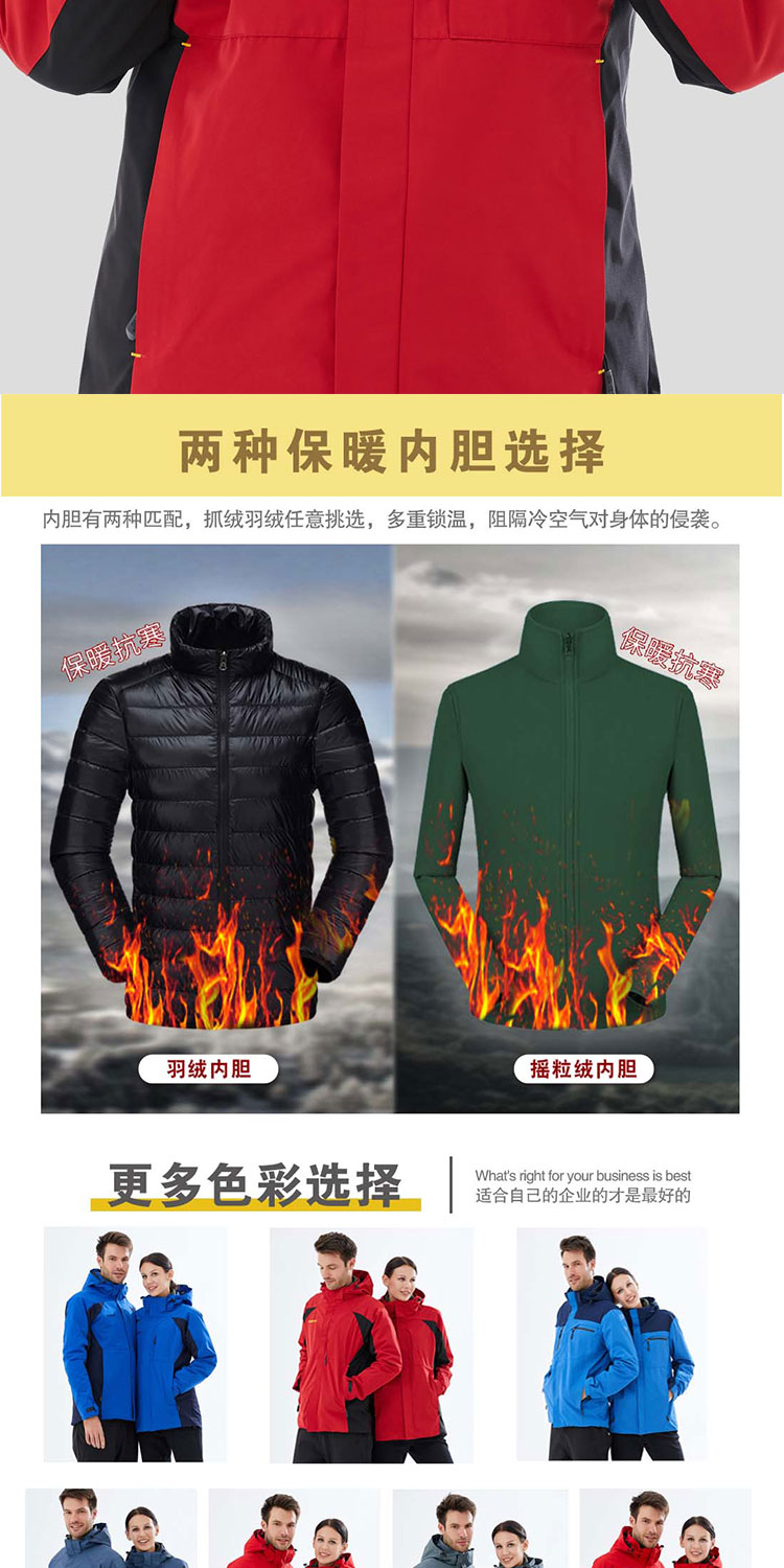 沖鋒衣兩種內膽